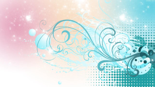 Blue pink background butterfly bubbles - back side free wallpaper