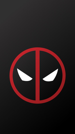 Deadpool logo eyes red circle - center free wallpaper