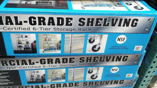 Metal shelving boxes store aisle - david teniers iii free wallpaper