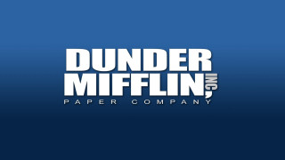 Blue background dunder mifflin white - a white logo free wallpaper