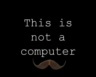 Black background mustache quote image - dali free wallpaper