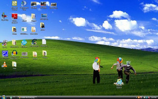 Computer art two people grass - cui bai free wallpaper