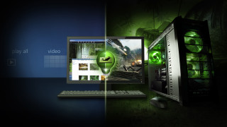 Computer monitor keyboard green background - a green screen free wallpaper