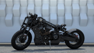 Motorcycle parked wall pattern black - unreal engine 5 free wallpaper