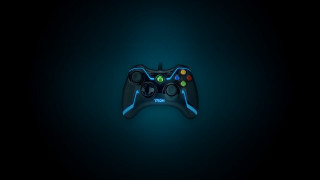 Black blue controller lit dark - beeple free wallpaper