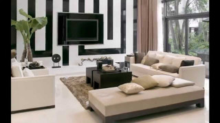 Living room couch cozy interior 10 - a large window behind free wallpaper