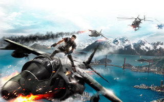 Man flying over plane helicopter - cedric seaut keos masons free wallpaper for desktop