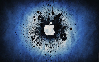 Apple abstract space moon galaxy - extreme illustration free wallpaper