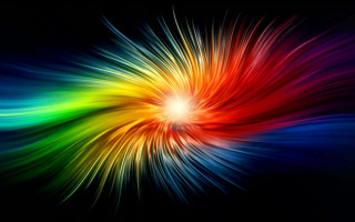 Colorful black background rainbow swirl - mystical free wallpaper