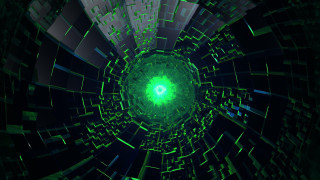 Green black abstract background circular - c4d free wallpaper