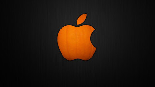 Apple logo black background light - letterism free wallpaper