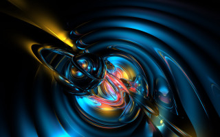 Spiral design blue yellow red - image of a spiral design free wallpaper
