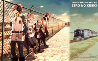 Group people fence train track - a track free wallpaper