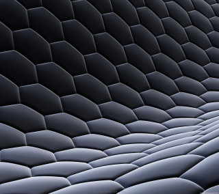 Black white snake skin honeycomb - generative art free wallpaper