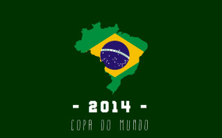 Green background map brazil flag - international typographic style free wallpaper for desktop