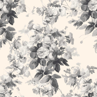 Flowered branch leaves black white - branch free wallpaper
