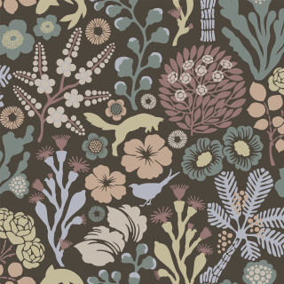 Brown blue floral pattern flowers - floral free wallpaper