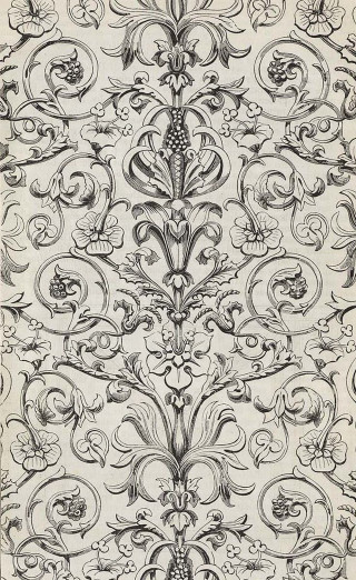 Flower leaf pattern drawing art - a flemish baroque free wallpaper