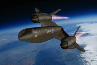 Military plane flying earth space - a rocket free wallpaper