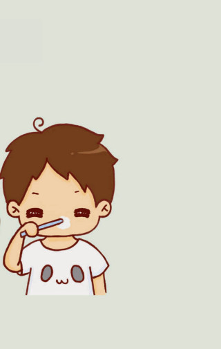 Boy brushing teeth toothbrush mouth - a boy free wallpaper
