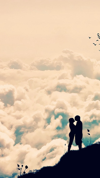 Couple hill tree birds sky - bird free wallpaper