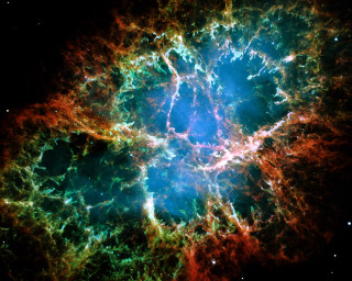 Colorful starry nebula blue center - a blue center free wallpaper