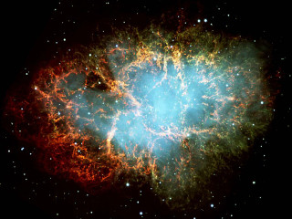 Sky nebula astronaut fireworks moon - a blue center free wallpaper