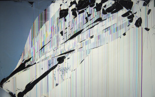 Tree sky painting white black - glitch art free wallpaper