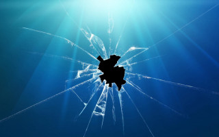 Broken glass window sky sunbeams - a broken glass window free wallpaper
