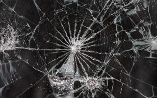 Broken glass window face black - cornelia parker free wallpaper
