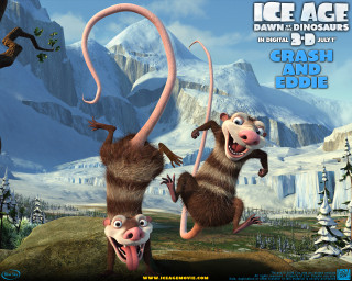 Mice snow mountain dinosaurs 3d - a cartoon free wallpaper