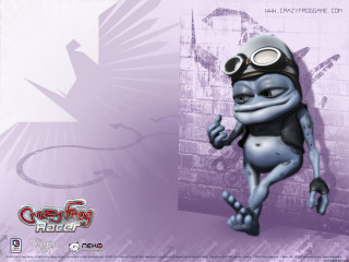 Cartoon character goggles bird on - a purple background free wallpaper