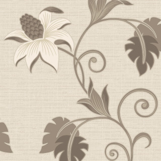 Flower leafy stem beige background - the side of the wall free wallpaper