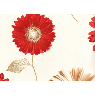 Red flower white background gold - the bottom of the picture free wallpaper