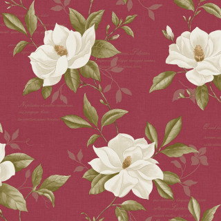 Red white flower pattern leaves - a flemish baroque free wallpaper