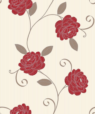 Red flower beige background swirls 2 - a beige background free wallpaper