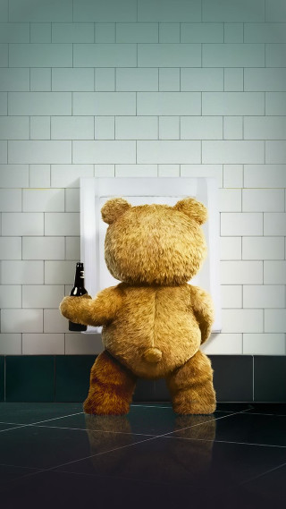 Teddy bear beer urinal brick - a brick wall free wallpaper