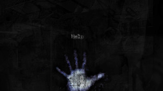Hand halo painted dark room - a hand free wallpaper