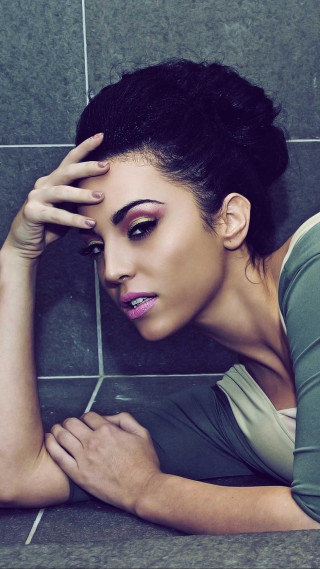 Woman hands head sitting tile - daphne mcclure free wallpaper