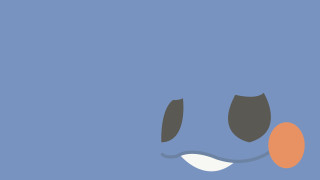 Blue background face orange circles - the face free wallpaper