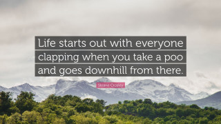 Life starts clapping quote goes - perspective free wallpaper