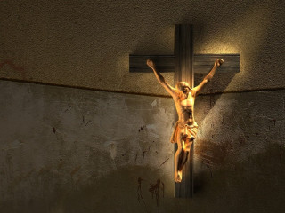 Cross jesus room wall light - radiant free wallpaper