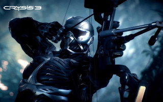 Robot bow arrow dark room - a robot holding free wallpaper