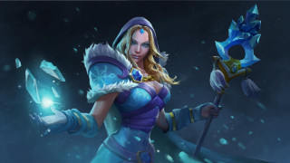 Woman blue outfit staff glowing - a blue outfit holding free wallpaper