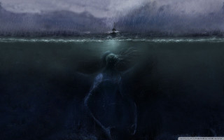 Woman water boat background distant - ben templesmith free wallpaper