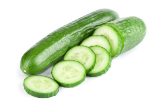 Cucumber sliced eight pieces arranged - andries stock free wallpaper