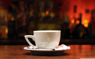 Coffee cup saucer spoon table - a saucer free wallpaper