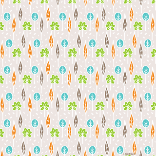 Leaves trees pattern gray background - orange free wallpaper