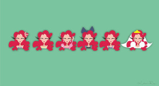 Cartoon characters hair colors shapes - vector curve free wallpaper