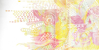 Colorful abstract lines dots yellow - a colorful abstract design free wallpaper